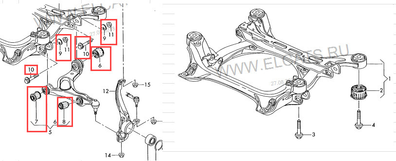 Подвеска туарег 2008 схема