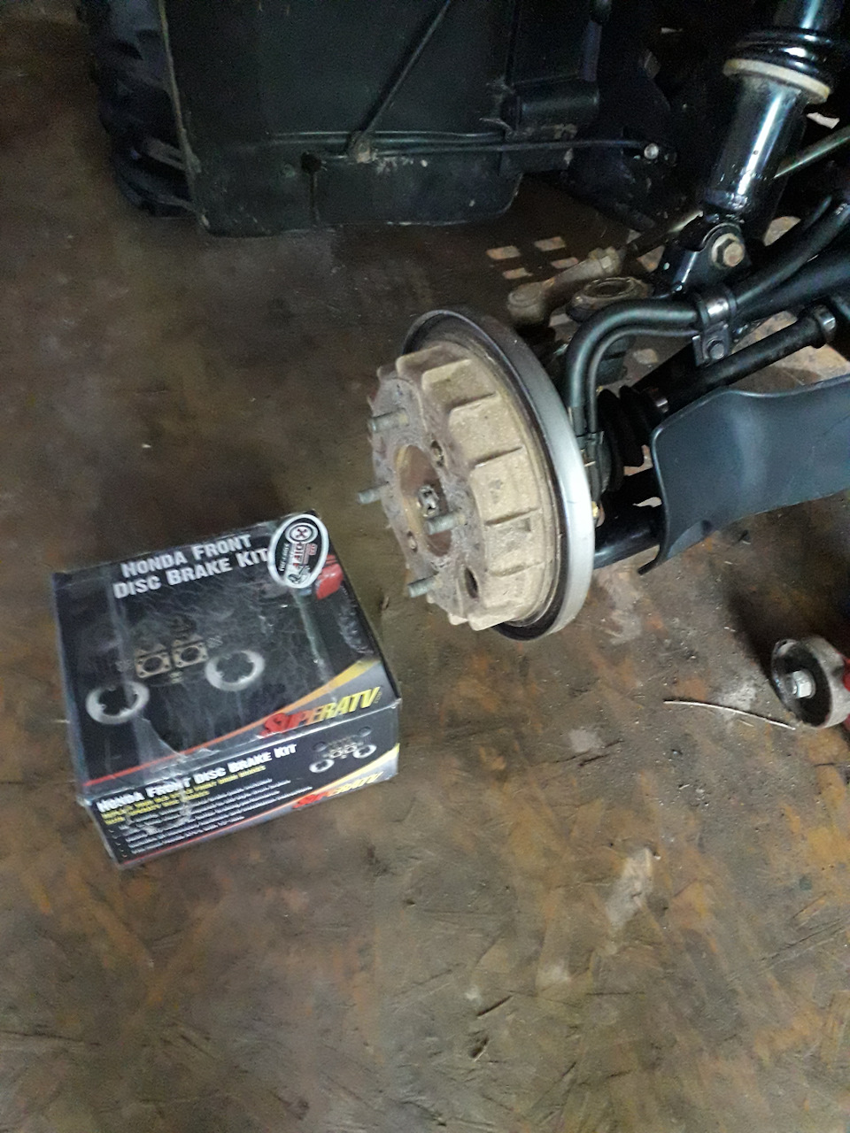 Замена на квадроцикле HONDA барабанных тормозов на дисковые — XDIFF на ...