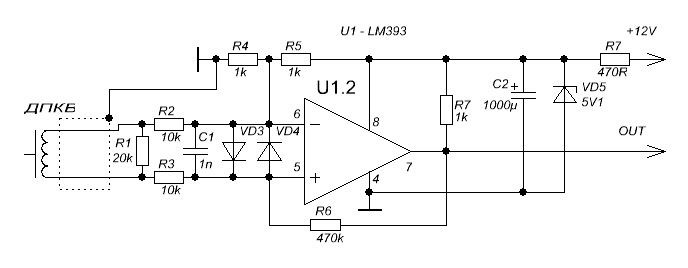 Схема включения lm393 компаратор