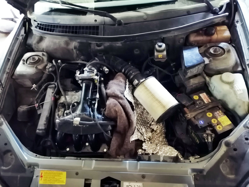 Установка ресивера NFR и дроссельной заслонки 52 диаметр. — Lada Приора ...