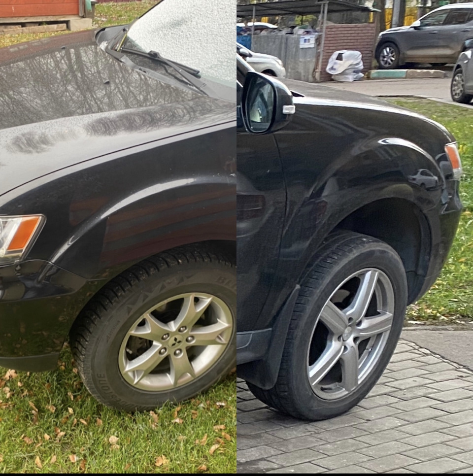 Переход с 18 на 16 ) зима лето я)) — Mitsubishi Outlander XL, 2 л, 2010 ...