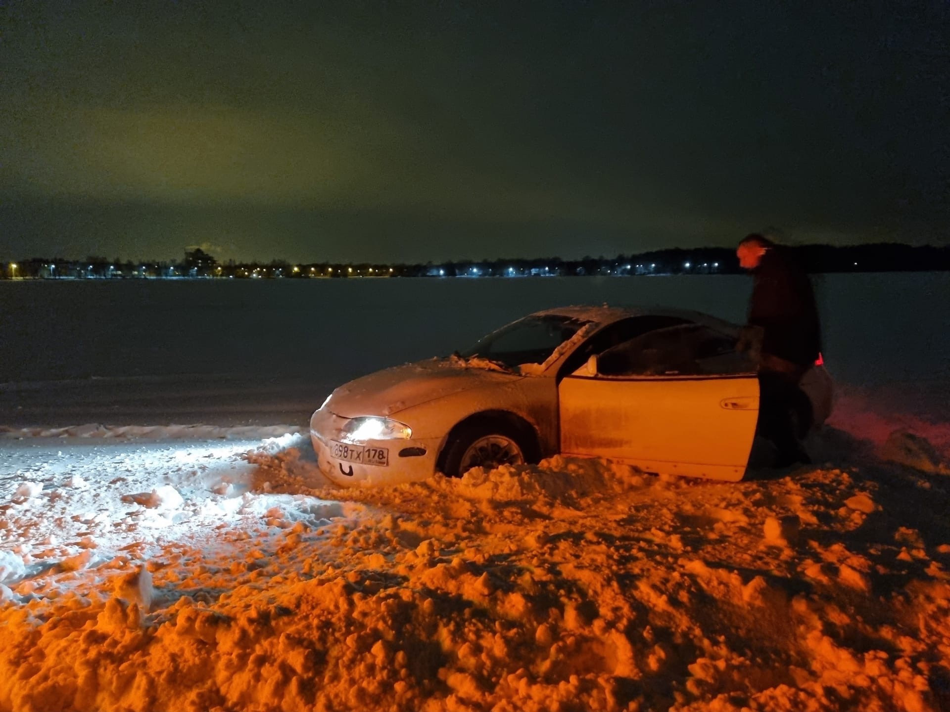 Ночной выезд. Mitsubishi Eclipse Stuck in Mud. Вечер субаристов.