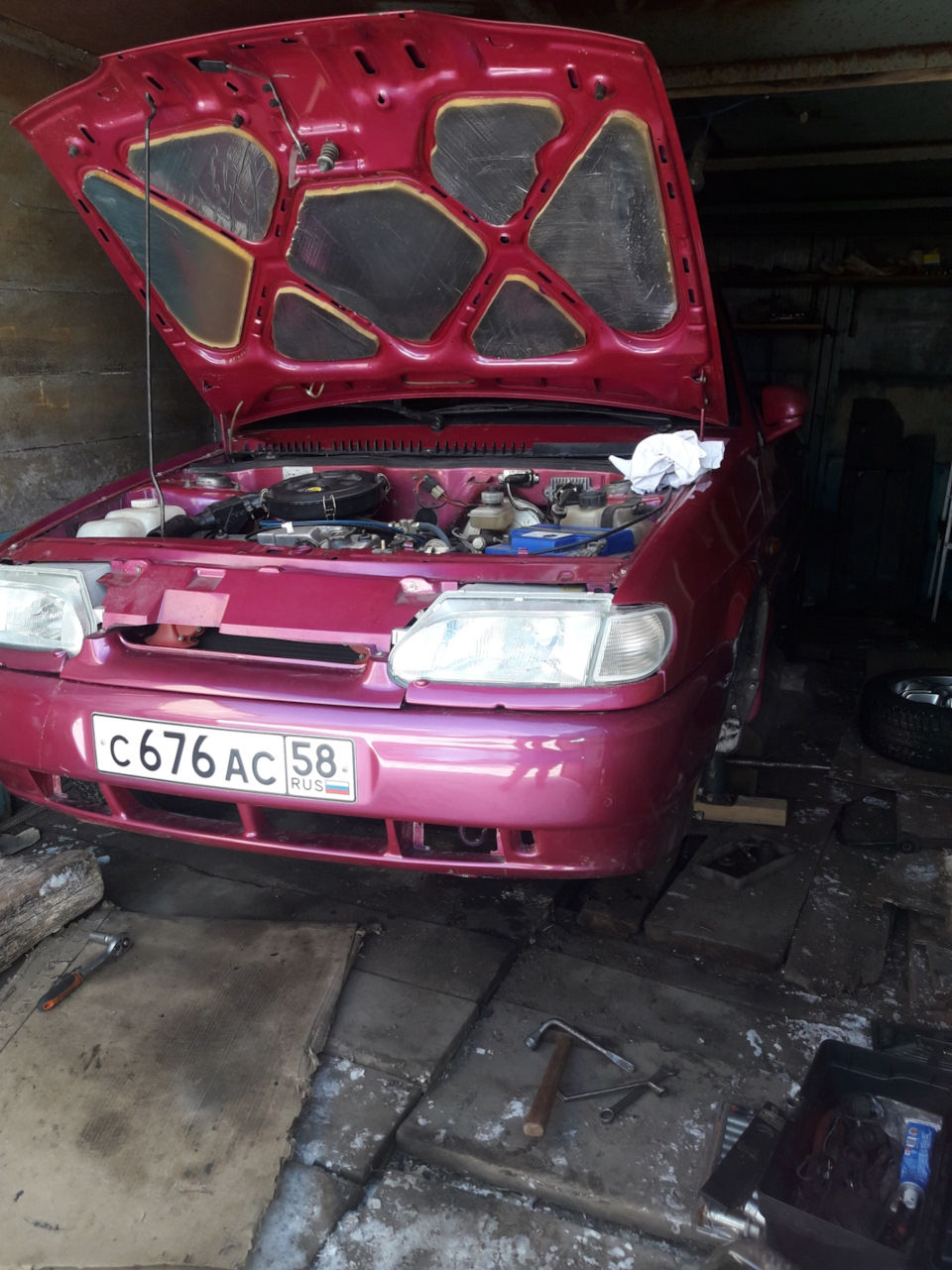 Ремонт Кпп, замена подушек двигателя, и расстройство. — Lada Samara Cabrio,  1,5 л, 1995 года | поломка | DRIVE2