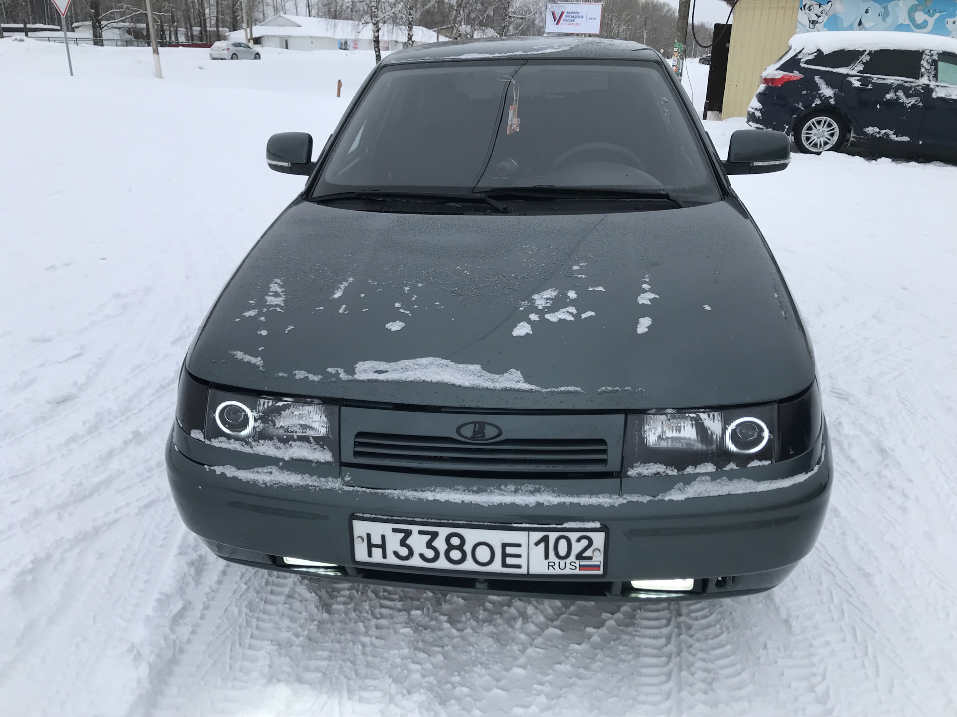 фары, жабо от приора-2 — Lada 21124, 1,6 л, 2008 года | аксессуары | DRIVE2