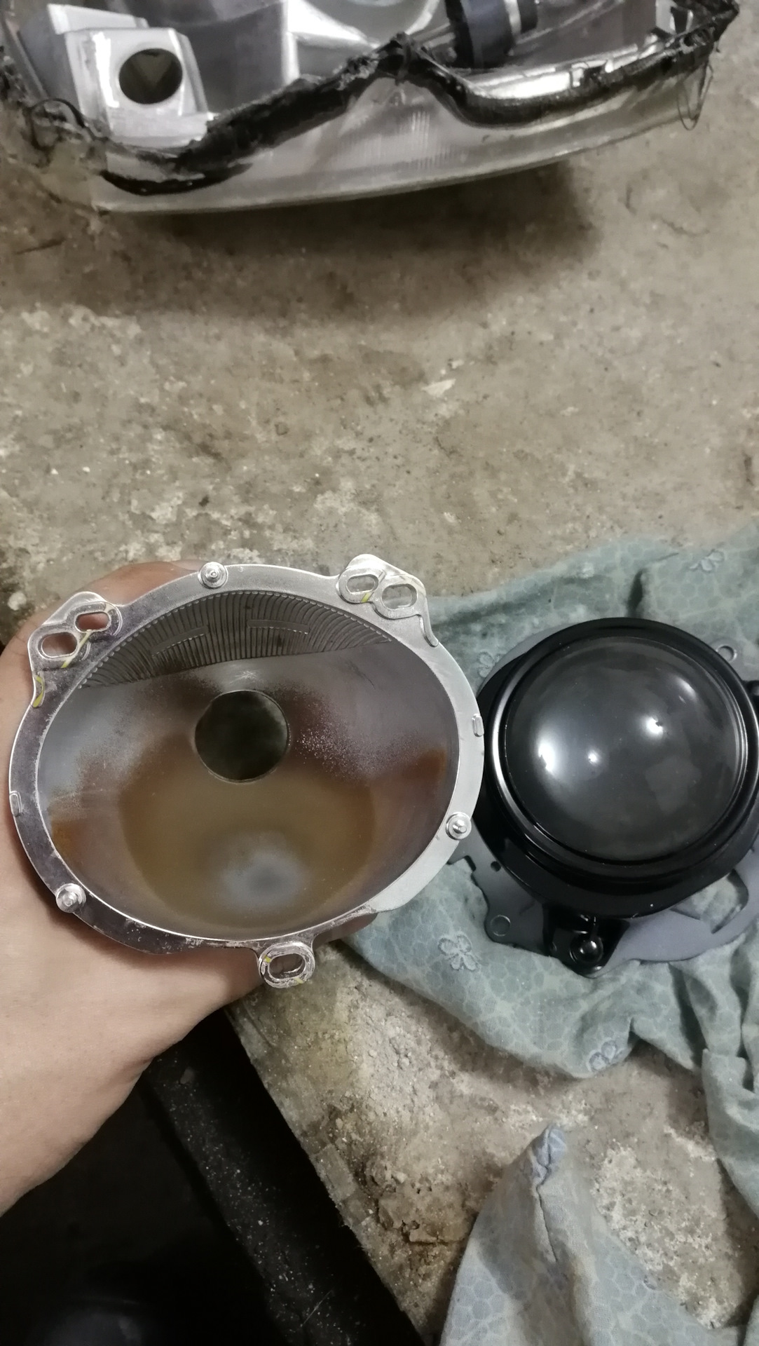 Ксенон плохо светит, фальгирлванный термосттйкий скотч, отражатель ...