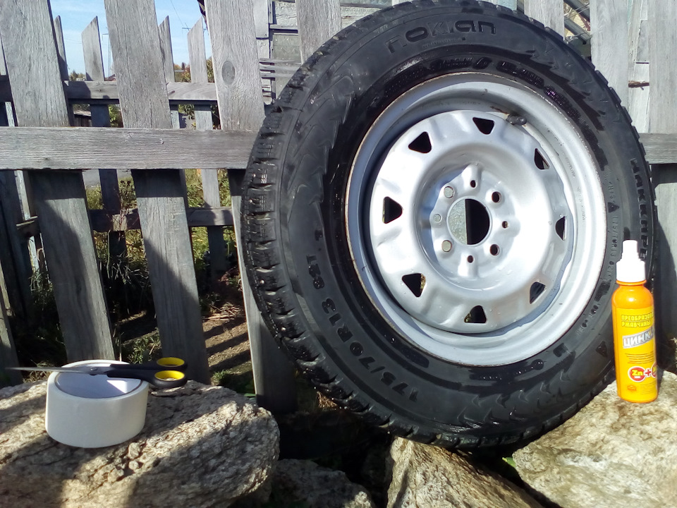 Красим диски на "скорую руку" — Lada Калина хэтчбек, 1,6 л, 2009 года ...