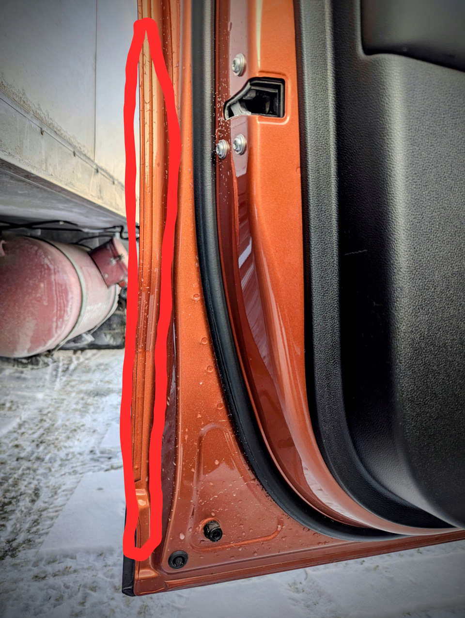 Место замерзшей «струйки» — Haval Dargo