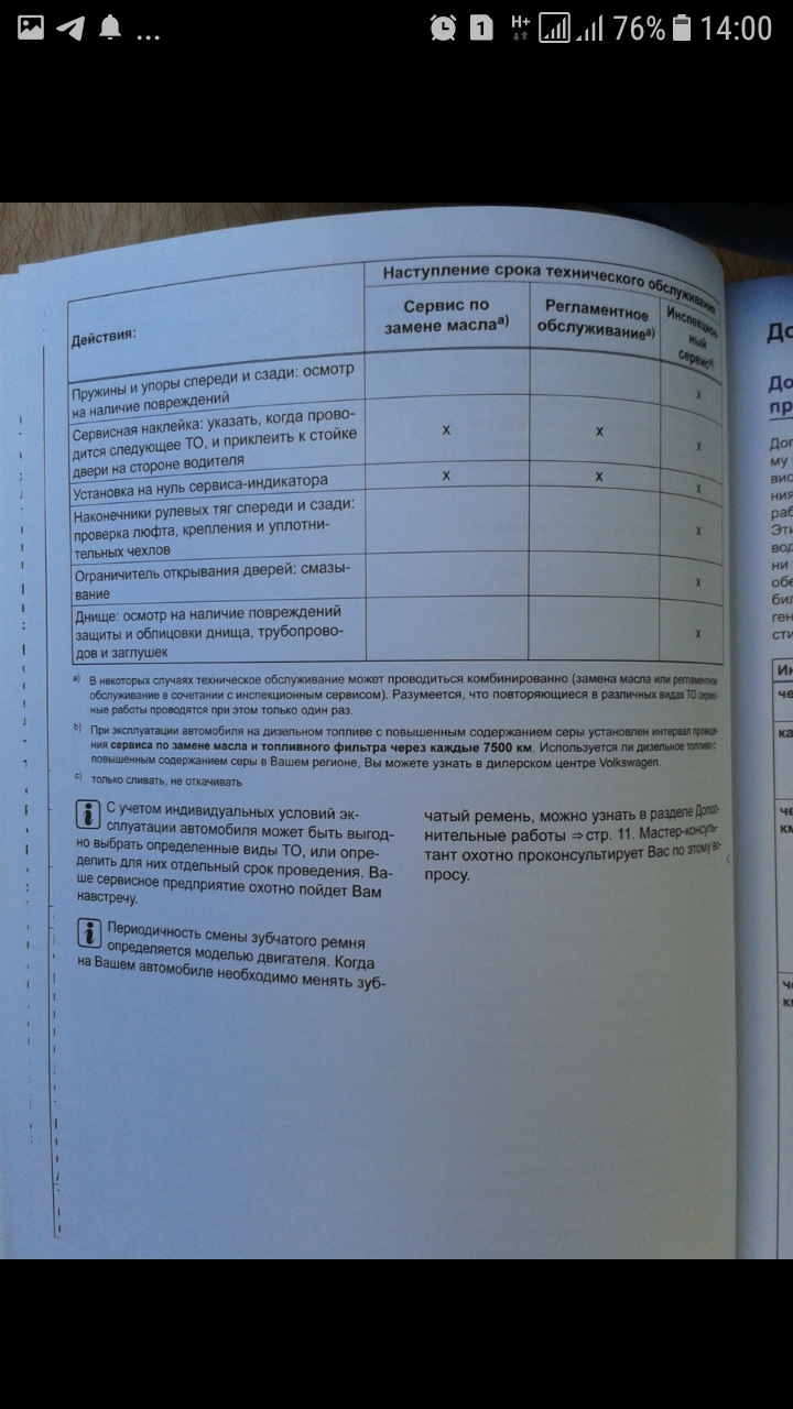 Регламент прохождения ТО на Volkswagen Passat B7-как рекомендуют по ...