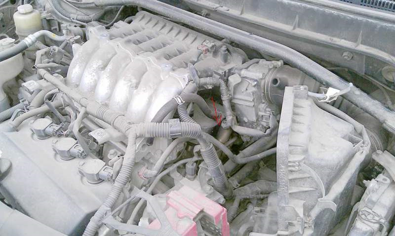Расположение клапана Mivec — Mitsubishi Outlander XL