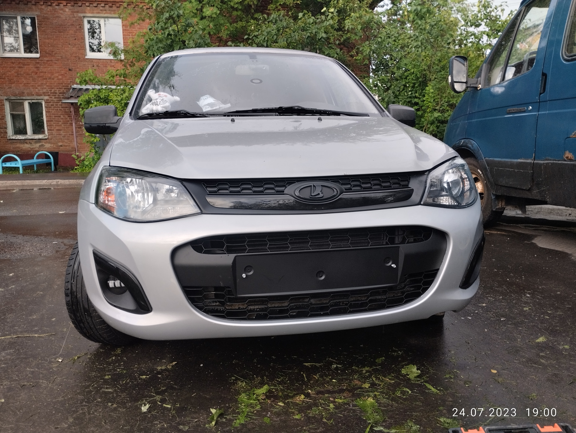 Тюнинг с "озона" или морда от Калины 2 на Гранту седан (часть 2) — Lada ...