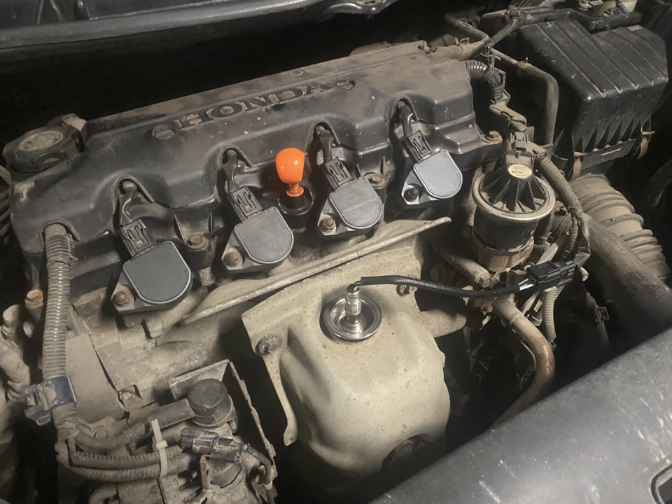 #6. Лямбда и банка глушителя — Honda Civic 4D (8G), 1,8 л, 2008 года ...