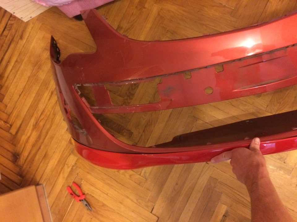 Губа на передний бампер — Opel Corsa D, 1,4 л, 2008 года | тюнинг | DRIVE2