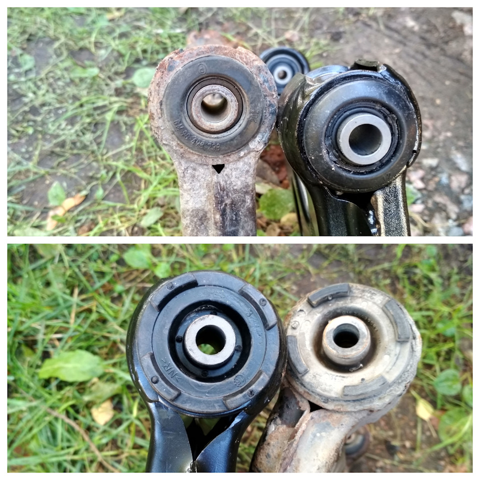 Сравнение старых и новых сайлентов. На вид вроде и старые еще живые. — Opel Zafira B