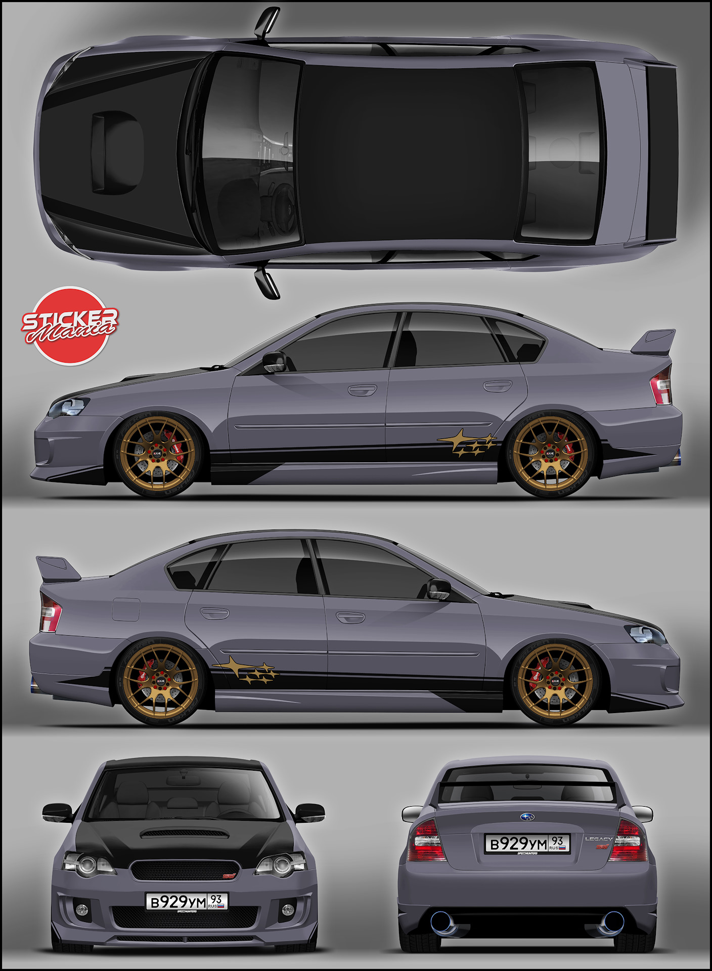 New Look / Template — Subaru Legacy (BL/BP), 2 л, 2005 года | стайлинг |  DRIVE2