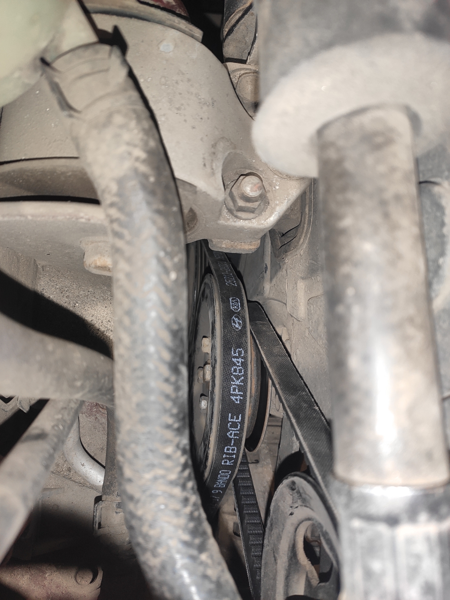 Замена всех приводных ремней! — Hyundai Accent (2G), 1,5 л, 2008 года ...