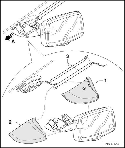 Салонное зеркало с автозатемнением — Porsche Cayenne (1G) 955/957, 3 л ...