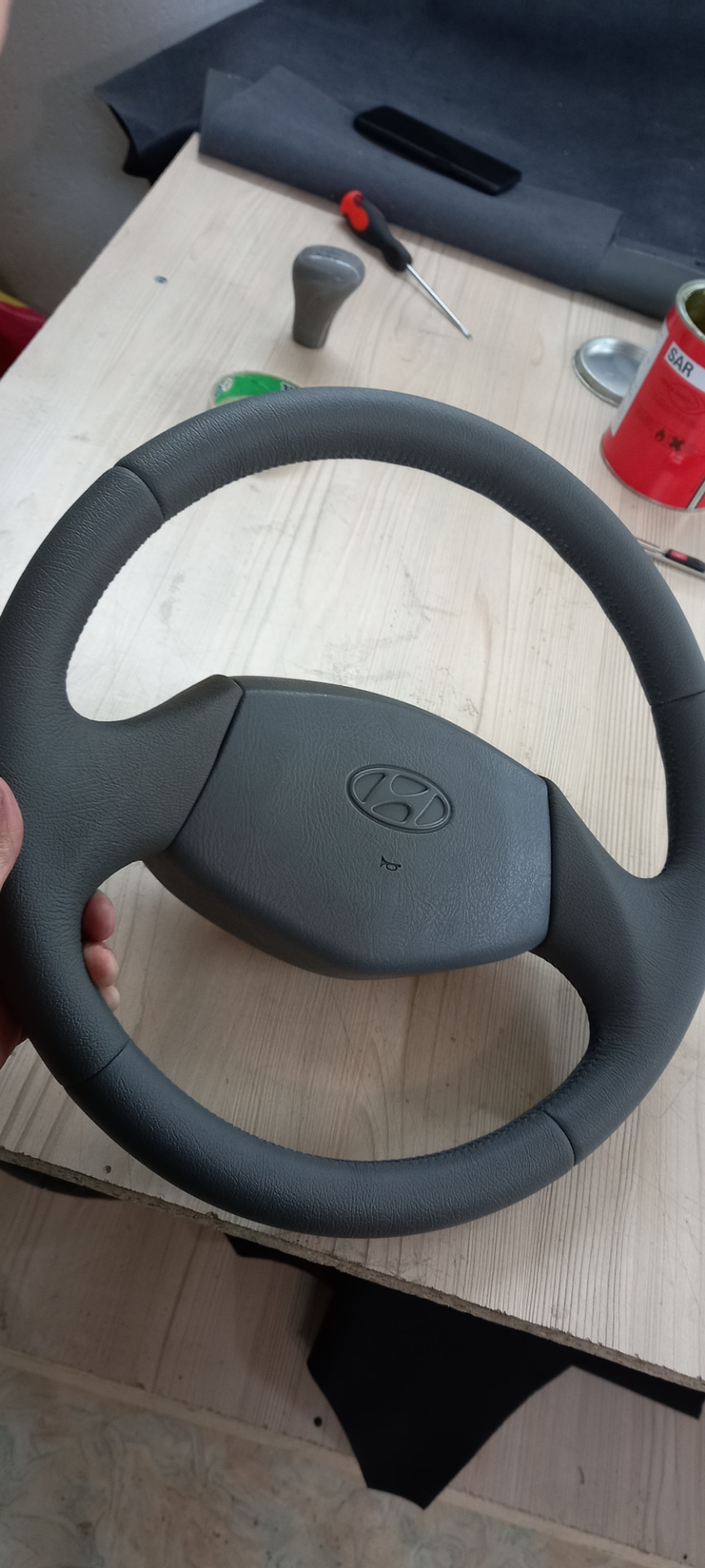 Руль перетянул ну и ручку кпп — Hyundai Accent (2G), 1,5 л, 2009 года ...