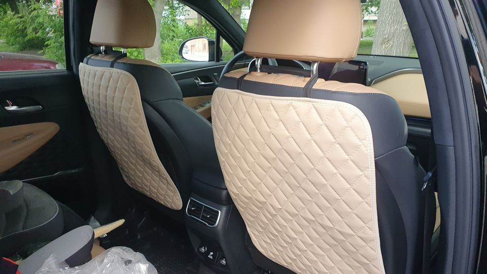 Защита сидений от детских ног и кресел — Hyundai Santa Fe (4G), 2,2 л ...