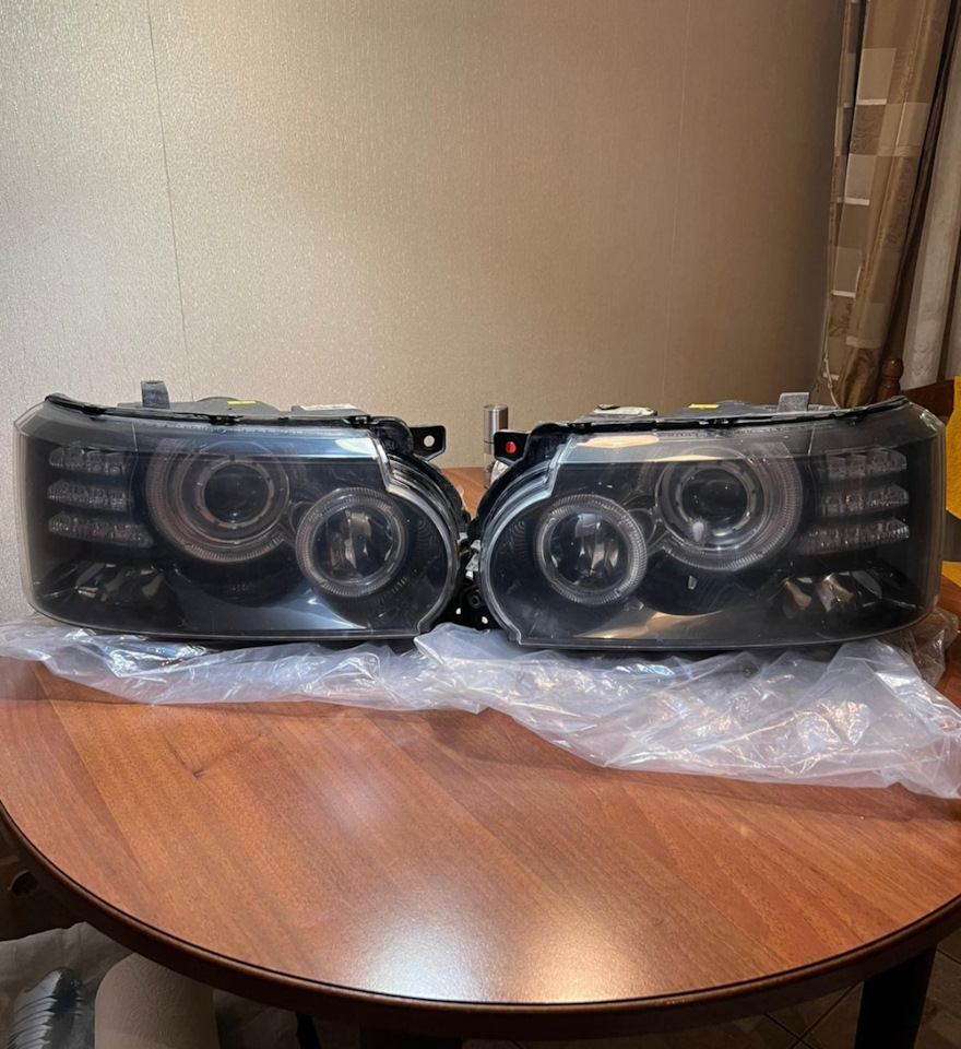 Фары Range rover 3 адаптивы с bi led на Land Rover Range Rover (3G). Б ...