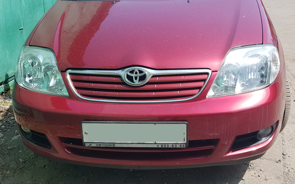 Затянул фары в полиуретановую пленку — Toyota Corolla (120), 1,6 л ...