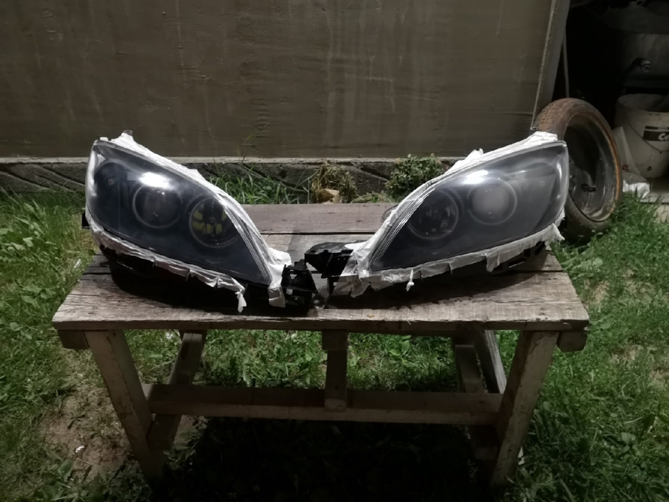 "В поисках Света", финал. Покрытие фар лаком из балончика. — Mazda 3 ...