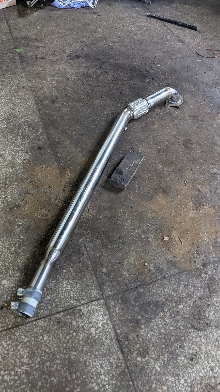 Downpipe 76мм, катализатор, 0/100, Байпас — Volkswagen Passat B6, 1,8 л ...