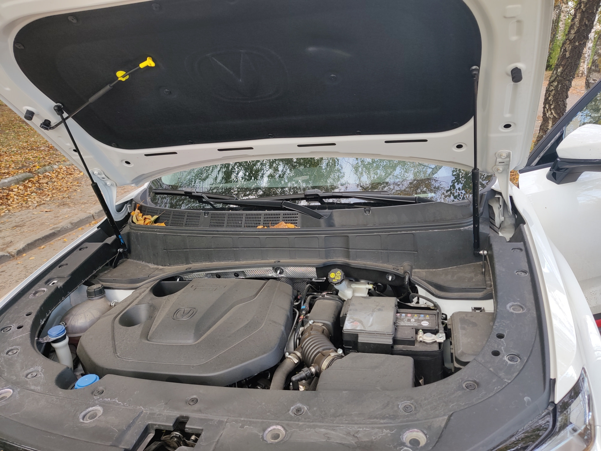 Установка газовых упоров капота на CS35 Plus New — Changan CS35 Plus ...