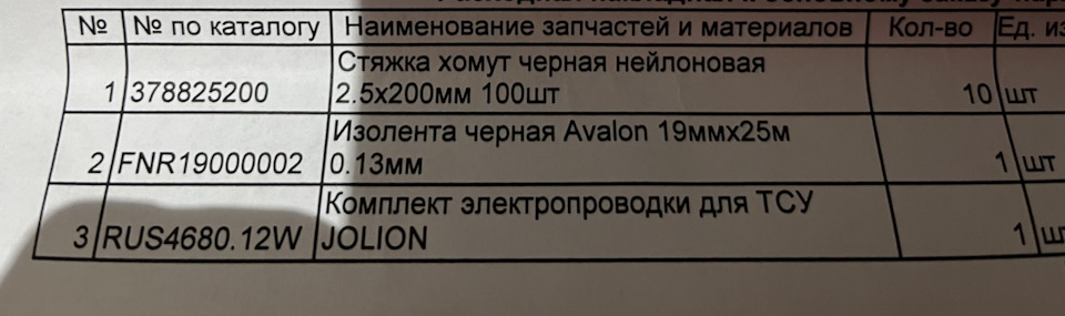 RUS468012W Комплект электропроводки для тягово-сцепного устройства ...