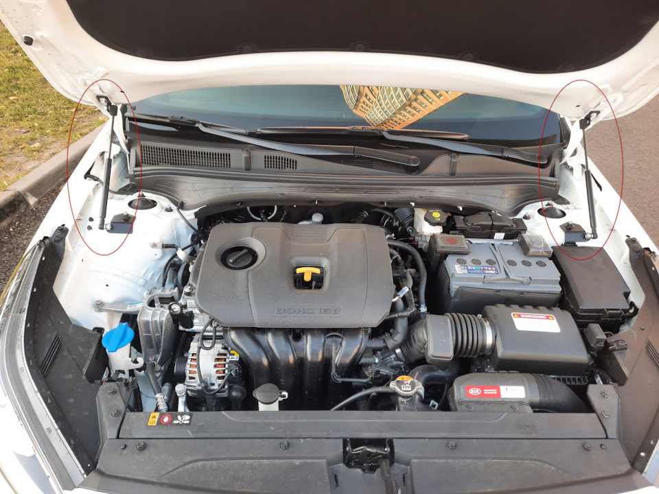 Упоры капота Kia Cerato (2018 -) — KIA Cerato (4G), 2 л, 2020 года ...