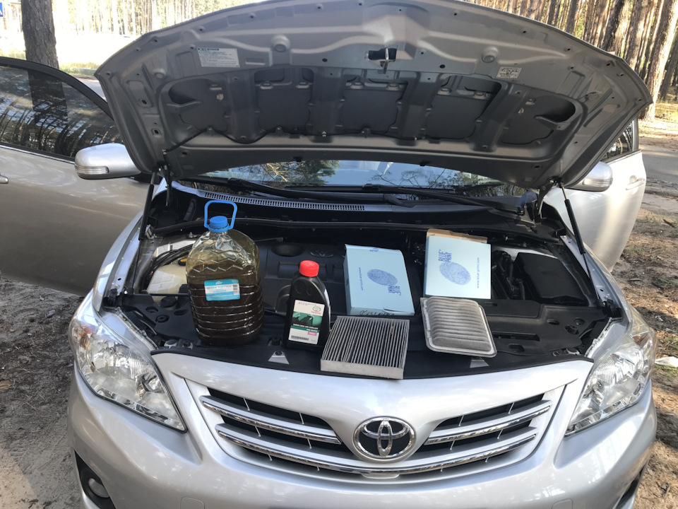 ОЧЕРЕДНОЕ ТО ЗАМЕНАМАСЛА ФИЛЬТРОВ — Toyota Corolla (140/150), 1,6 л ...