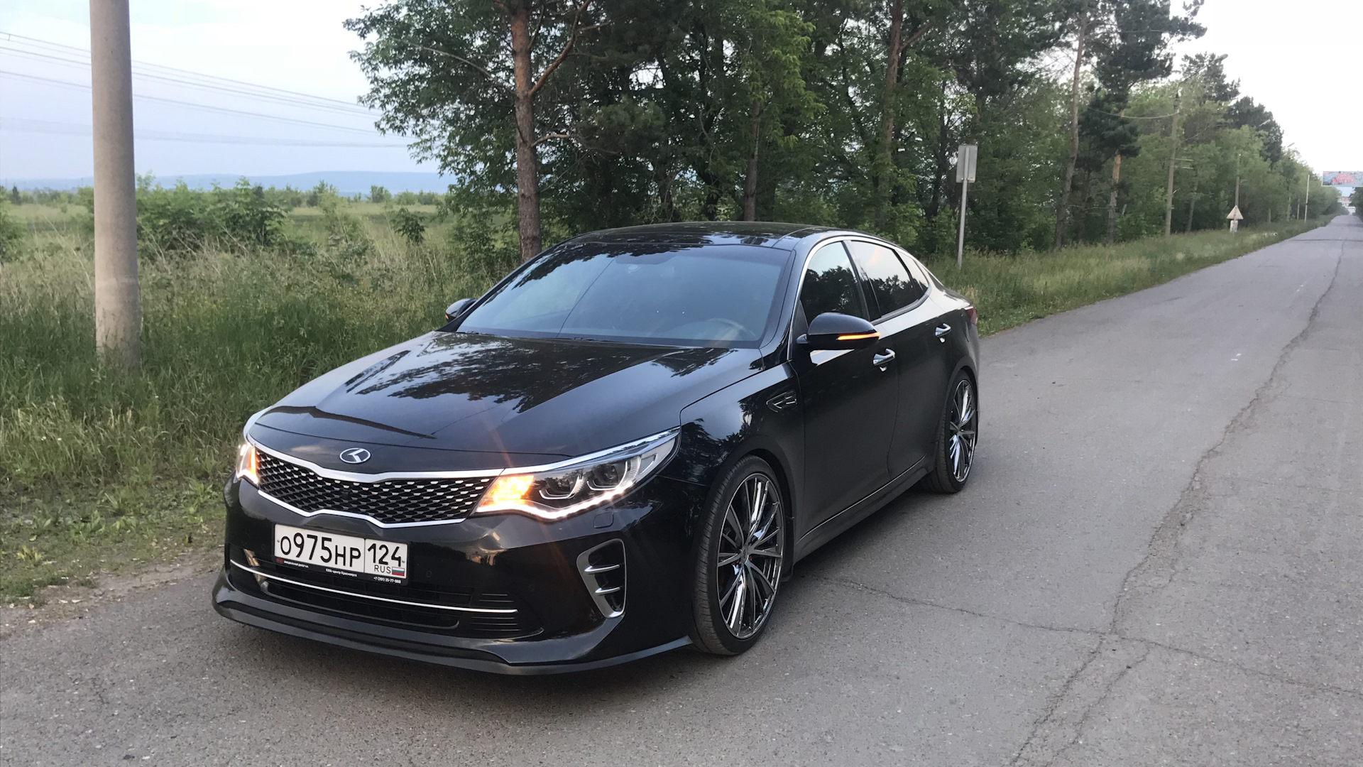 Kia Optima k5 черная антихром