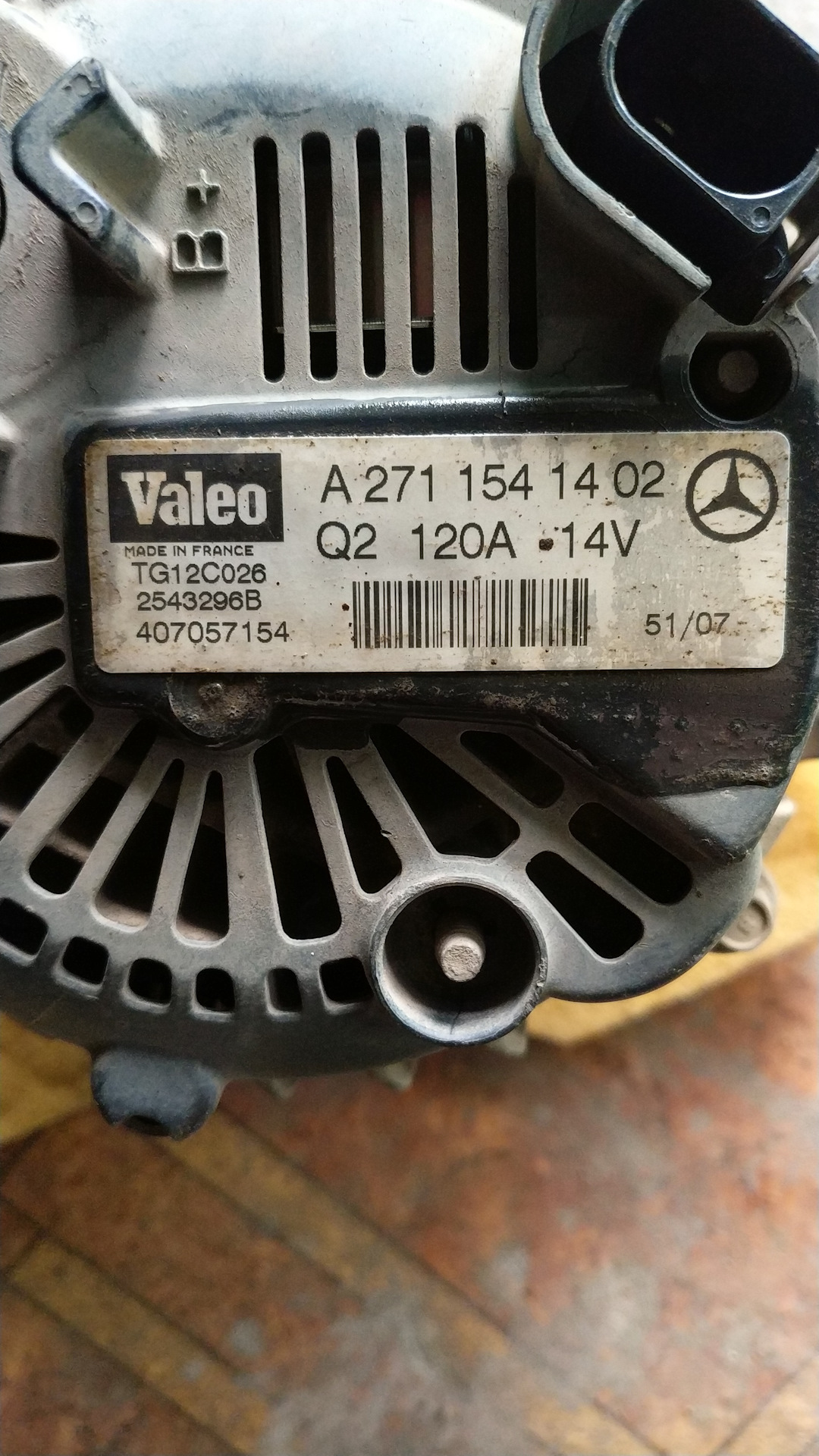 Генератор valeo мерседес схема Обслужил генератор Valeo Mercedes W204 - Mercedes-Benz C-class (W204), 1,8 л, 20