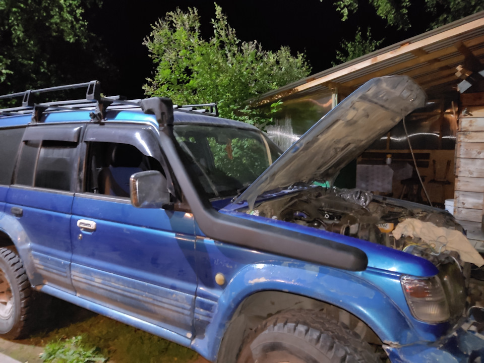 Подготовка к Банным. Шноркель — Mitsubishi Pajero (2G), 2,5 л, 1992 ...