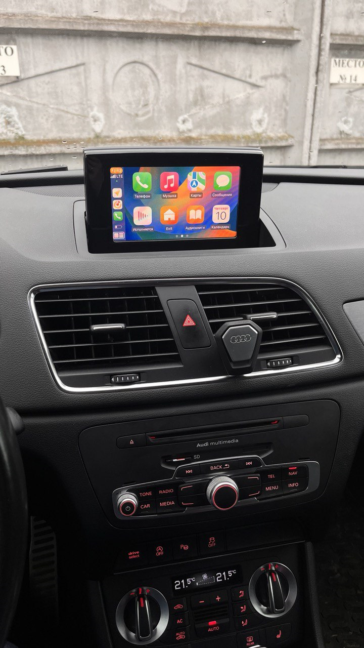 Установка блока Apple CarPlay — Audi Q3 (1G), 2 л, 2013 года | автозвук |  DRIVE2