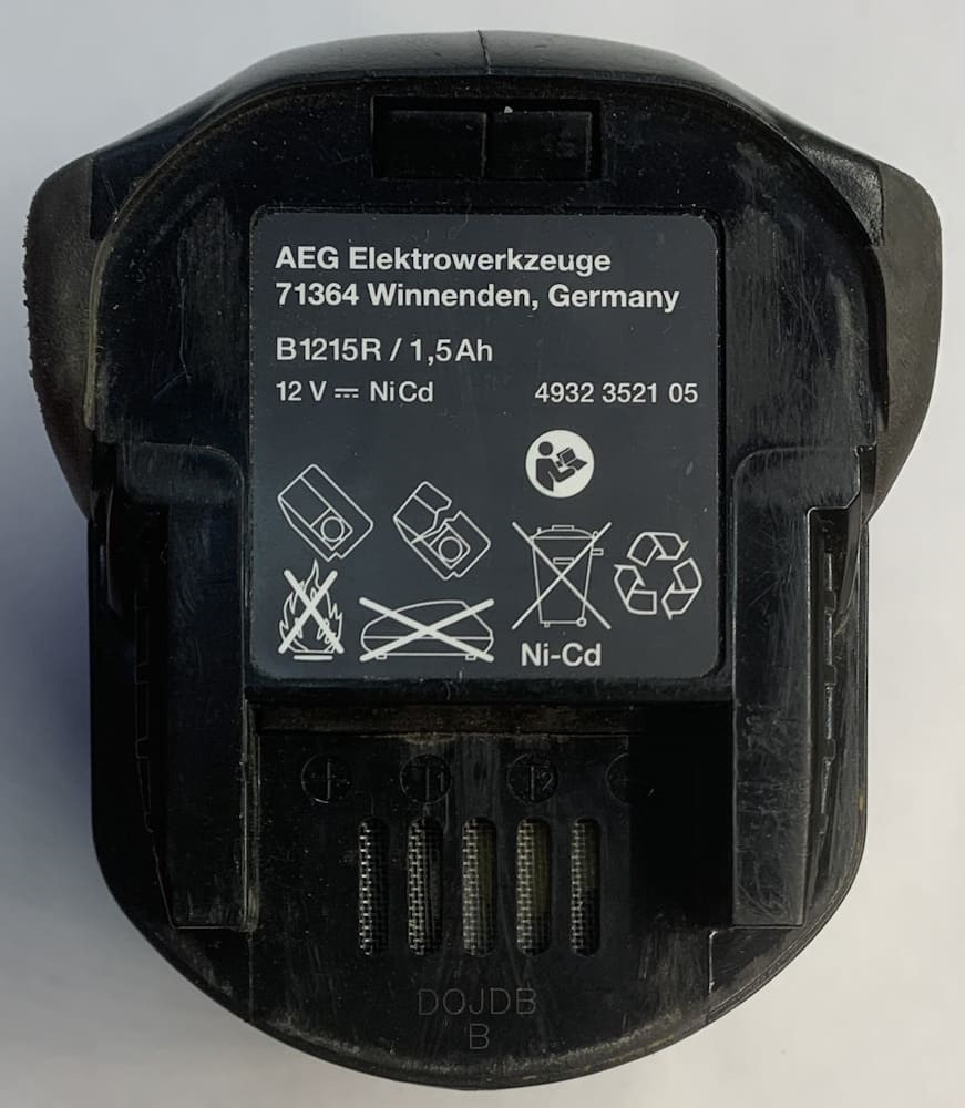 Элемент для аккумулятора шуруповёрта 074-1215. AEG b18k инструкция. Аккумулятор aeg 12v