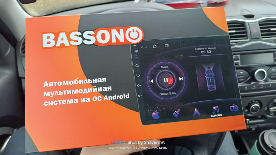 Магнитола BASSON plus V3 4/64 в Granta fl — Lada Гранта Лифтбек (2G), 1 ...