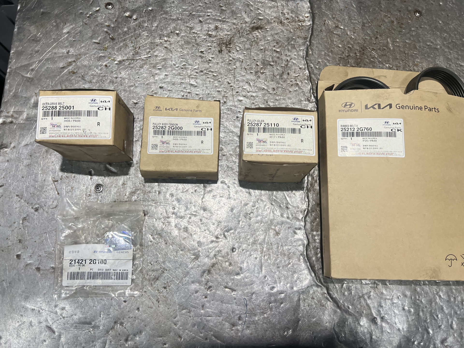 Замена приводного ремня и комплект роликов Киа Соренто 2 — МАРАВТО на ...