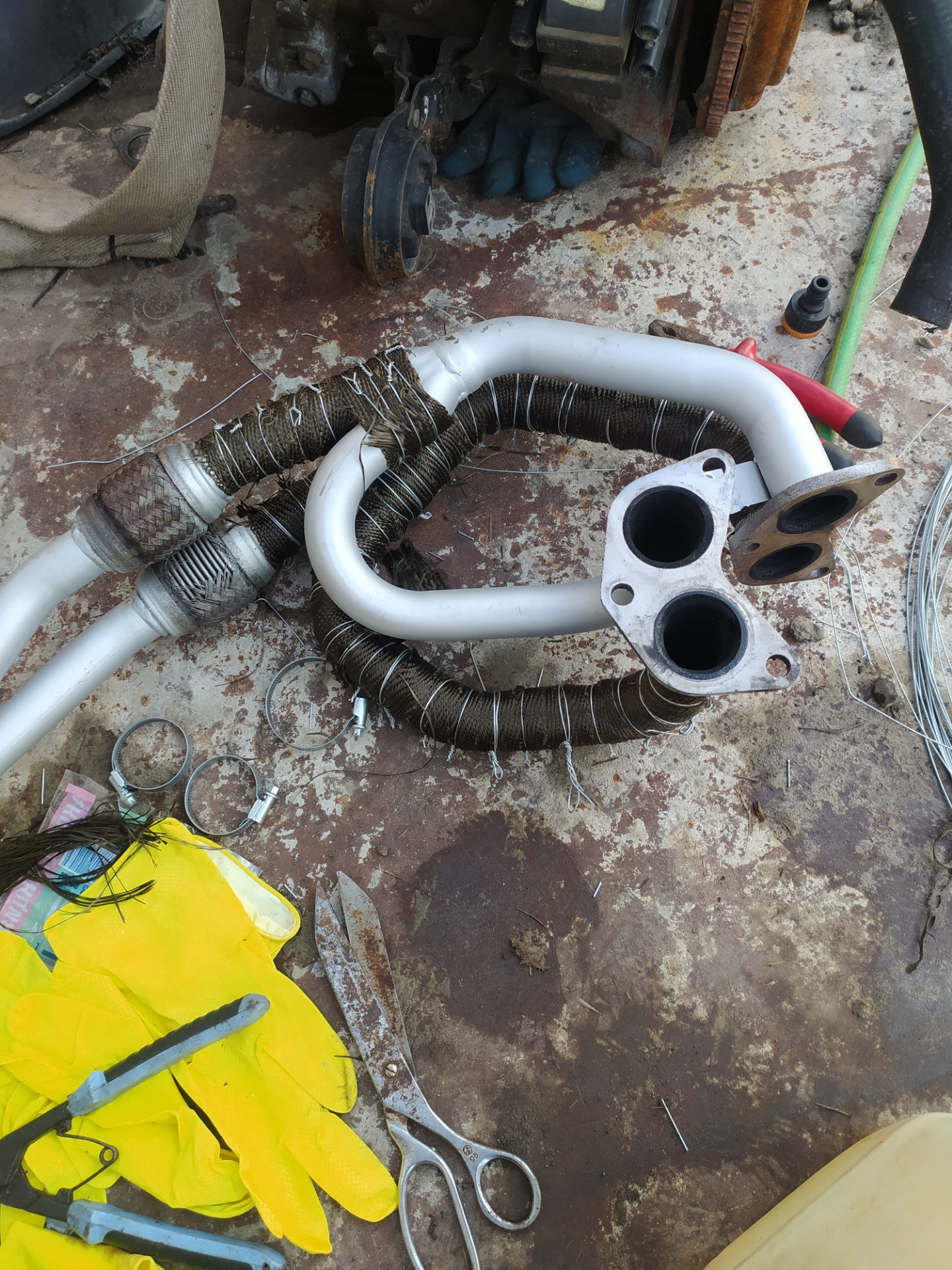 Обмотка выпускного коллектора базальтовой термолентой — Subaru Impreza ...