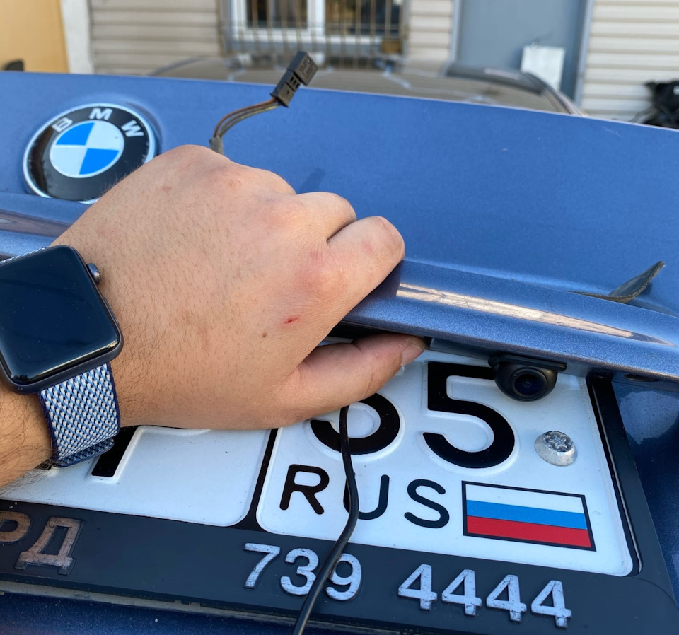 Установка камеры заднего вида — BMW 3 series Coupe (E46), 2,5 л, 2001 ...