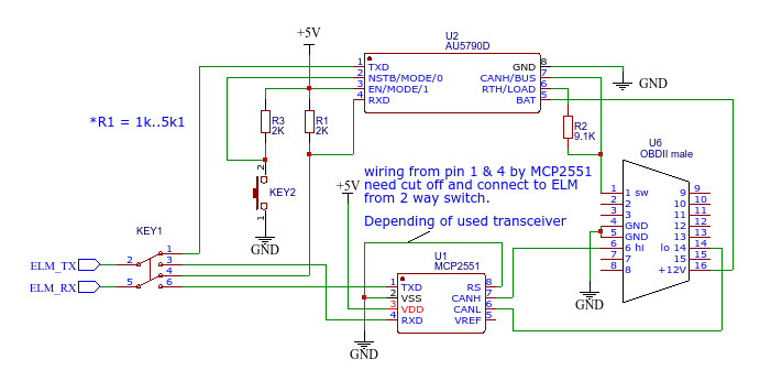 Elm327 mini bluetooth схема