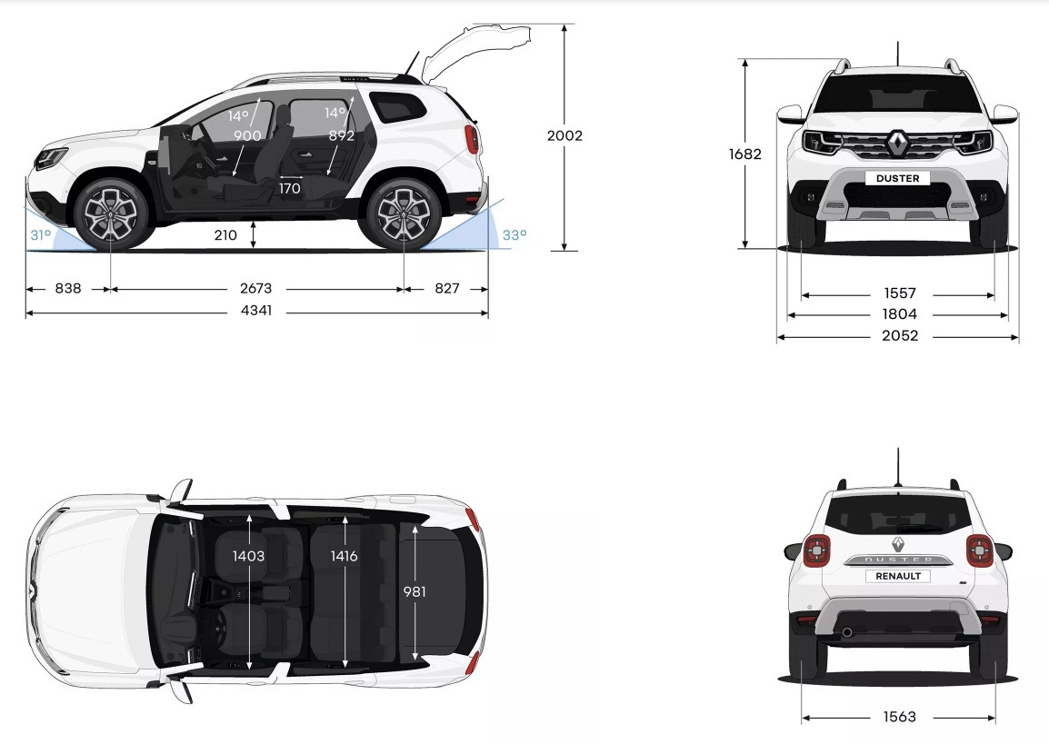 Параметры дастера. Габариты Рено Дастер 2021. Габаритные Размеры Рено Дастер 2021. Рено Дастер 2021 Размеры. Габариты Рено Дастер 2020.