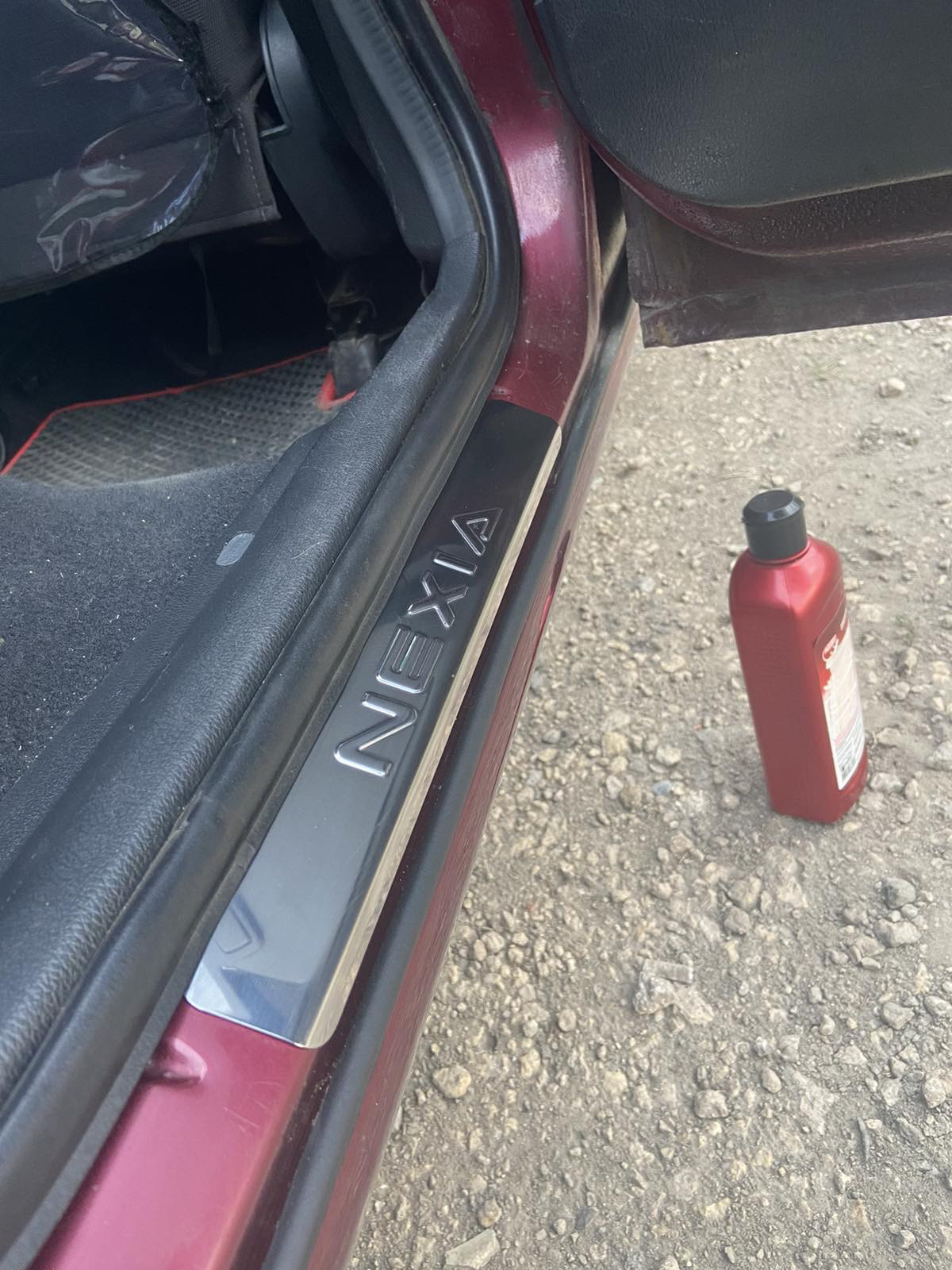 Накладки на пороги Nexia N150 — Daewoo Nexia (N150), 1,6 л, 2010 года ...