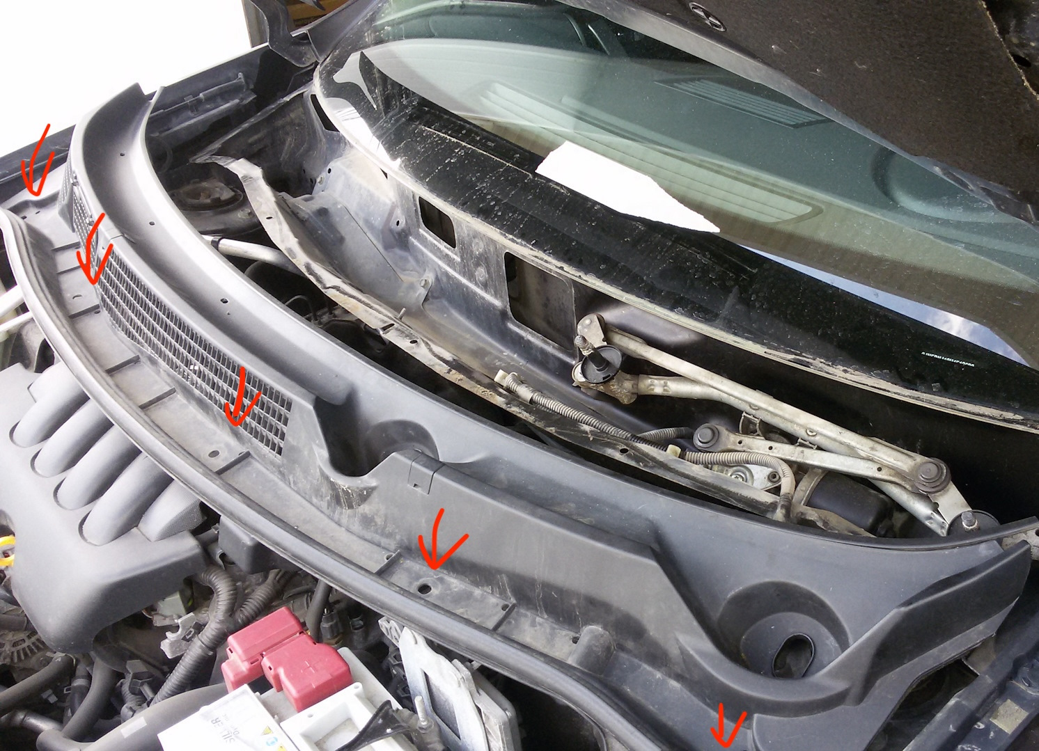 Замена моторчика трапеции дворников + трапеции — Nissan Qashqai (1G), 1 ...