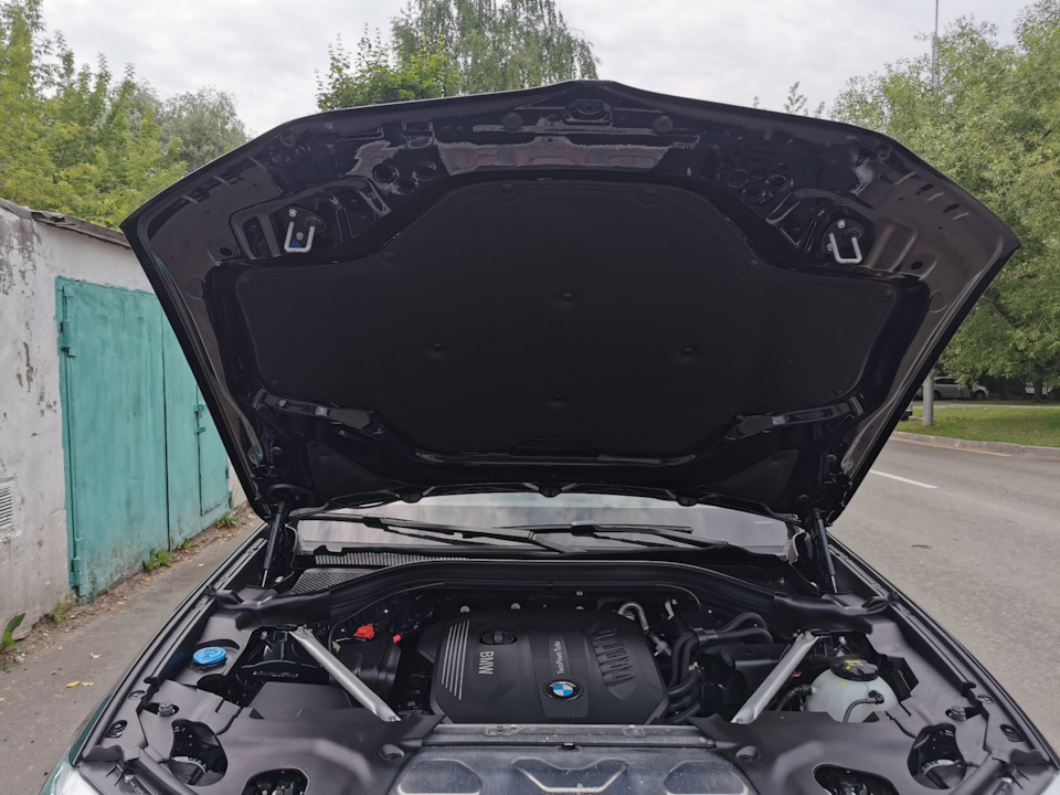 Шумоизоляция капота — BMW X3 (G01), 3 л, 2018 года | аксессуары | DRIVE2