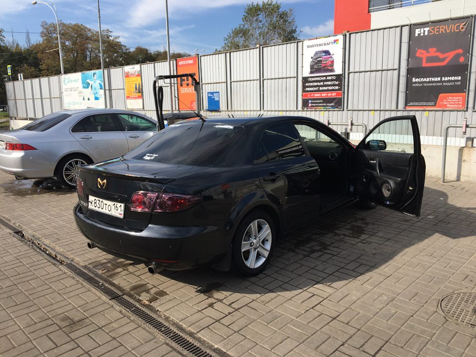 Лип спойлер и золотой значок Мазда — Mazda 6 (1G) GG, 2 л, 2006 года ...