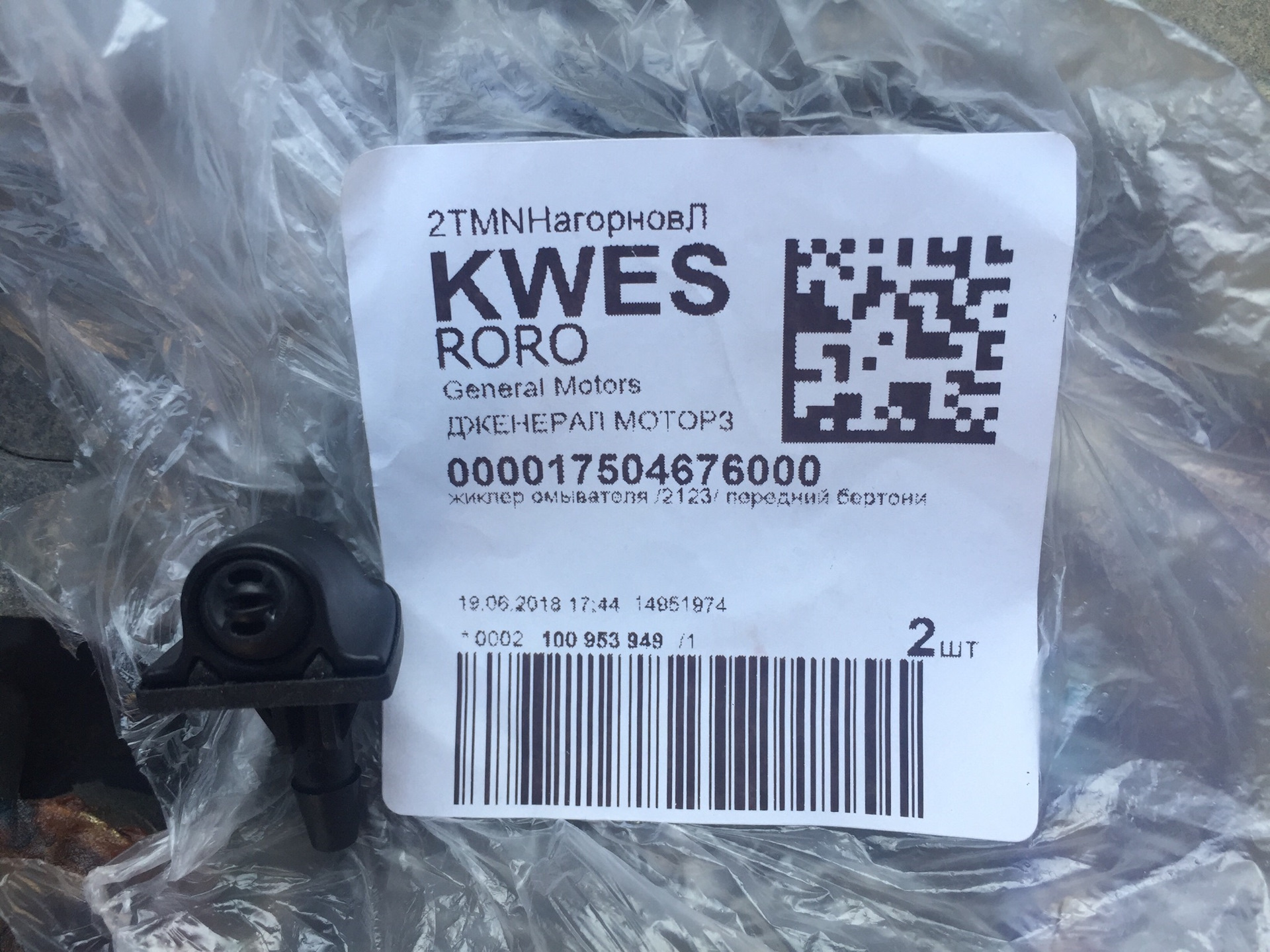 Купить Форсунки Омывателя Лобового Стекла 000017504676000 Gm