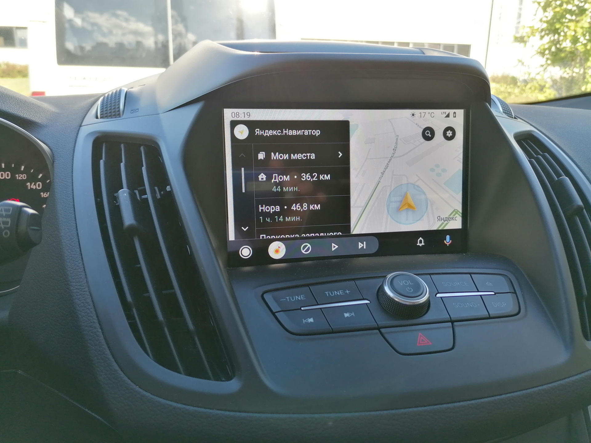 Яндекс Навигатор в Android Auto — Ford Kuga (2G), 2,5 л, 2019 года | другое  | DRIVE2