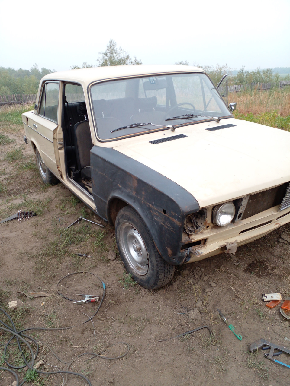 Замена переднего крыла ВАЗ-2106 — Lada 2106, 1,6 л, 1987 года | кузовной  ремонт | DRIVE2