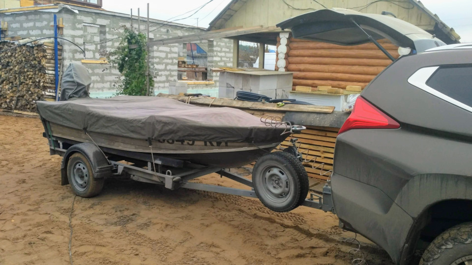 Доработка лодочного прицепа — Mitsubishi Pajero Sport (3G), 2,4 л, 2017 ...