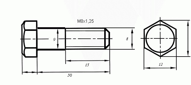 Dwg чертеж болта